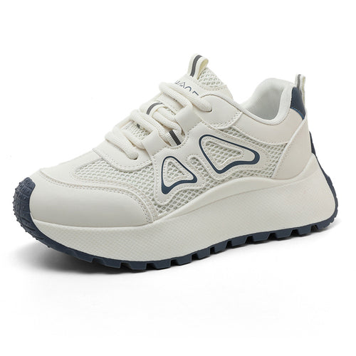 Damen sportliche Sneakers mit atmungsaktiver Mesh-Oberfläche und stoßdämpfender Sohle EB