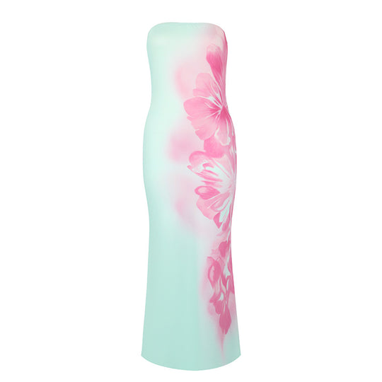 Damen Maxikleid mit floralem Design EB