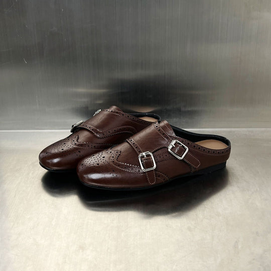 Damen Elegante Mokassins mit modischen Schnallen und perforiertem Design EB