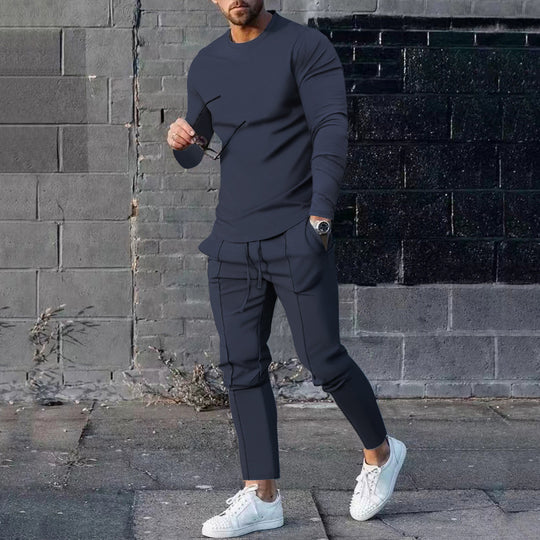 Herren Funktionales Langarmshirt und bequeme Jogginghose Set EB