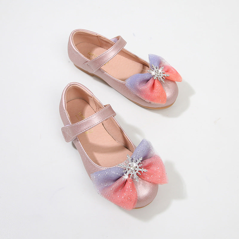 Mädchen Ballerinas mit glitzerndem Schleifen-Design EB