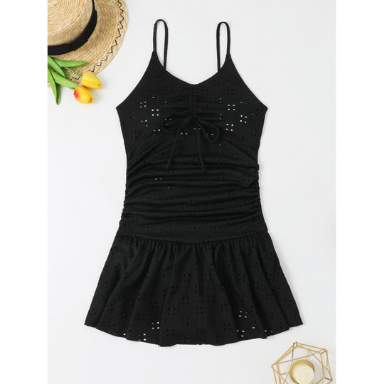Damen Badekleid mit Rüsche und verstellbarem Schnürdetail EB