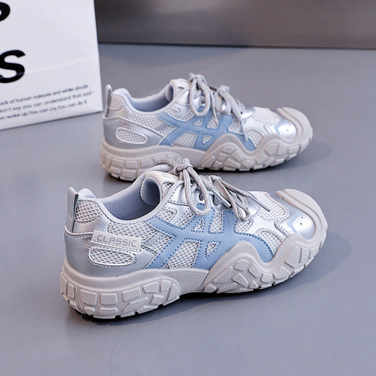Damen Sportliche Sneakers mit atmungsaktivem Obermaterial und robustem Profil EB