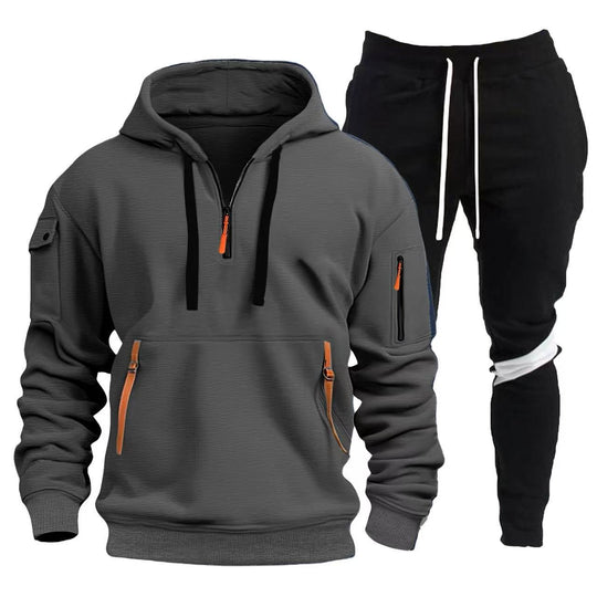 Herren Sportliche Hoodie- und Jogginghosen Kombination EB