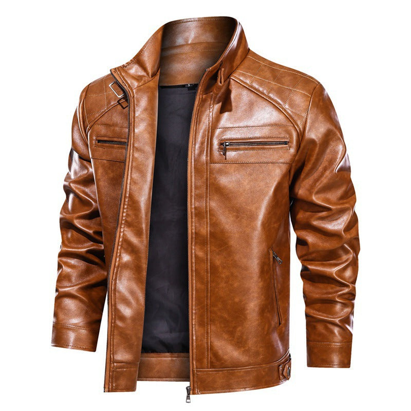 Herren modische Motorradjacke mit praktischen Taschen EB
