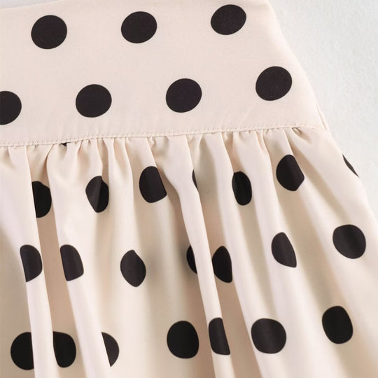 Damen gepuffter Rock mit spielerischem Punktedesign EB