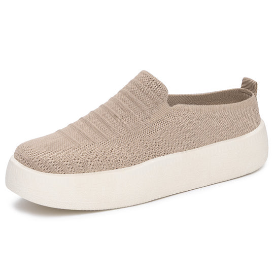 Damen Flexible Slip-On Sneakers mit leichtem Netzdesign EB