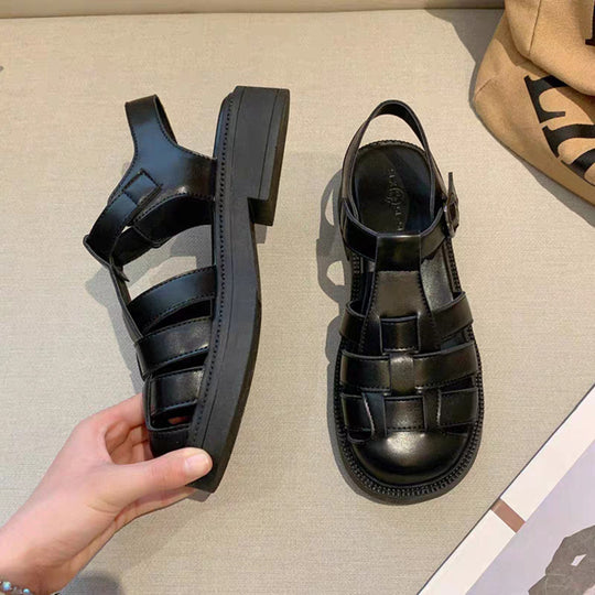 Damen Komfortable Sandalen mit verstellbarem Riemen und rutschfester Sohle EB