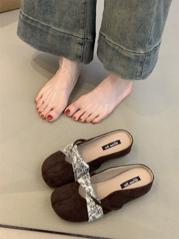 Damen Komfortable Mules mit dekorativem Obermaterial und ergonomischer Sohle EB