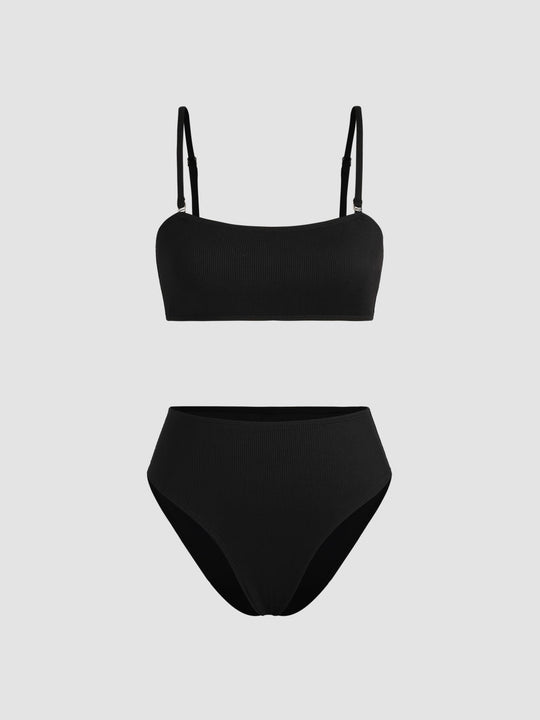 Damen Bikinitop und hochgeschnittene Bikinihose EB
