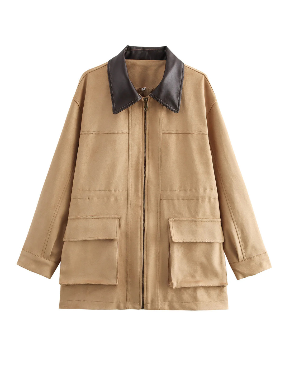 Damen Übergangsjacke mit praktischem Zip und großen Taschen EB