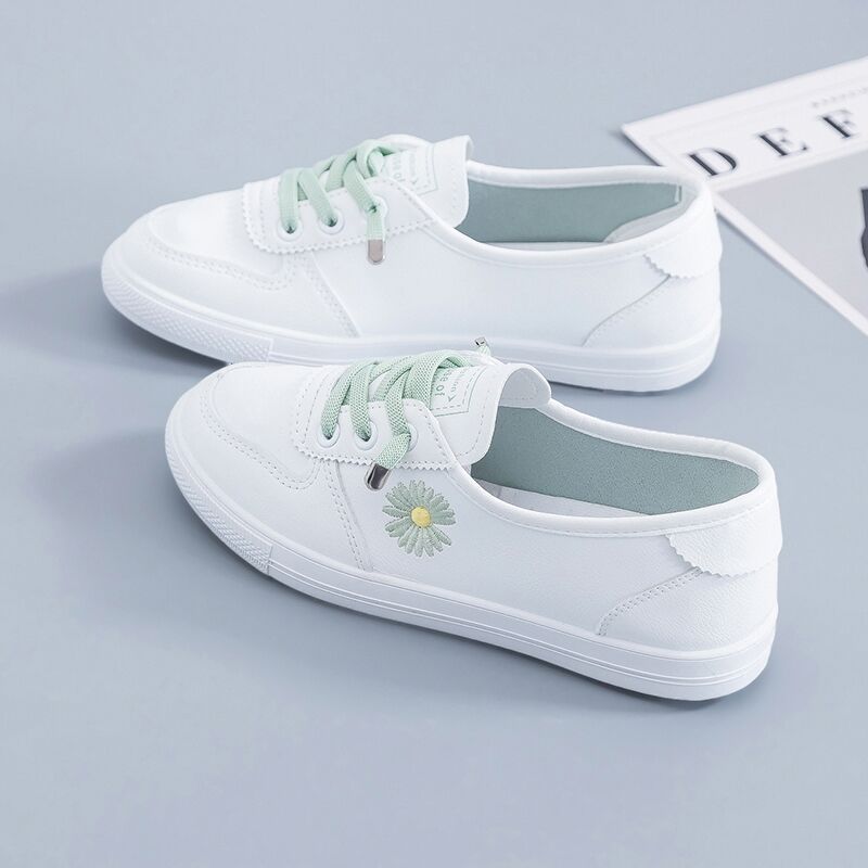 Damen lässige Sneaker mit buntem Blumenmotiv EB
