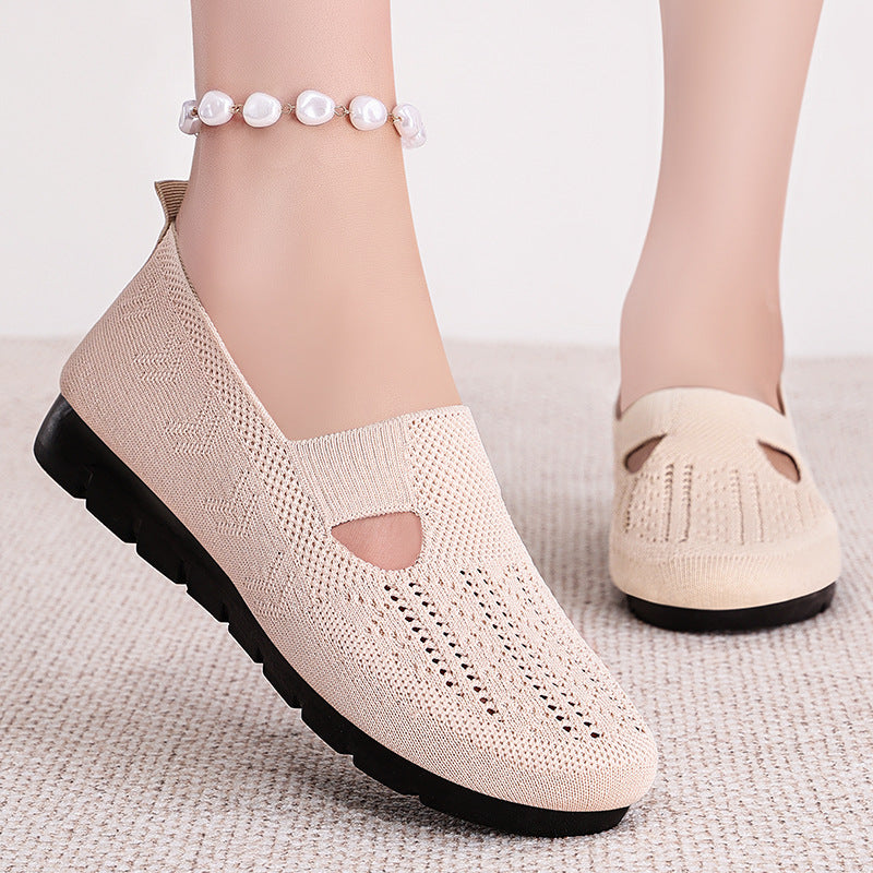 Damen Bequeme Slipper mit elastischem Riemen und atmungsaktivem Obermaterial EB