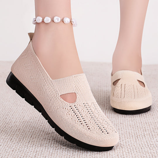 Damen Bequeme Slipper mit elastischem Riemen und atmungsaktivem Obermaterial EB