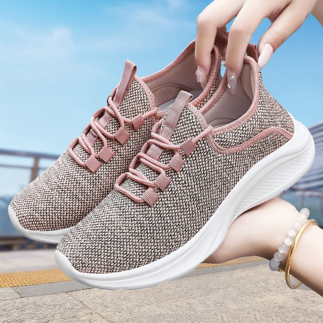 Damen Atmungsaktive Wellness-Sneaker mit flexiblem Strickoberteil EB
