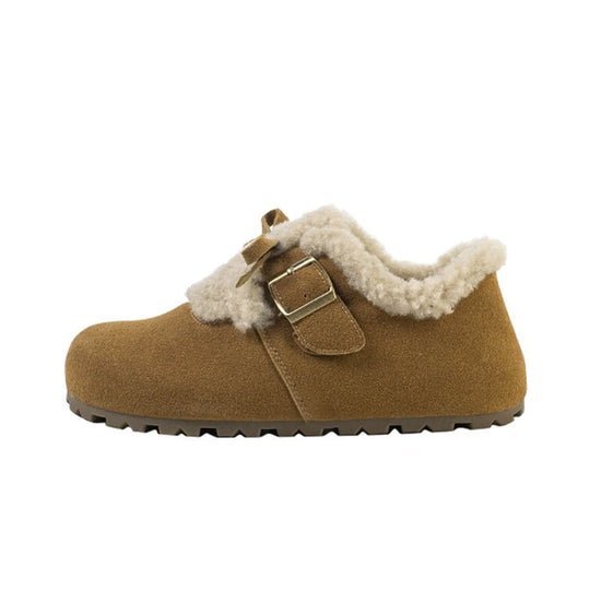 Damen Hausschuhe mit kuscheligem Lammfell-Heel von EB