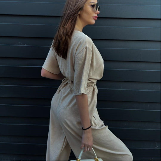 Damen eleganter Jumpsuit mit lockerem Schnitt EB