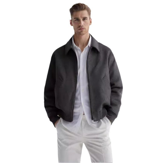 Herren Fleecejacke im sportlichen Stil mit praktischem Reißverschluss und seitlichen Taschen EB
