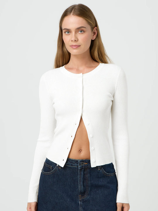 Damen figurbetonte Strickjacke mit Knopfleiste und langen Ärmeln EB