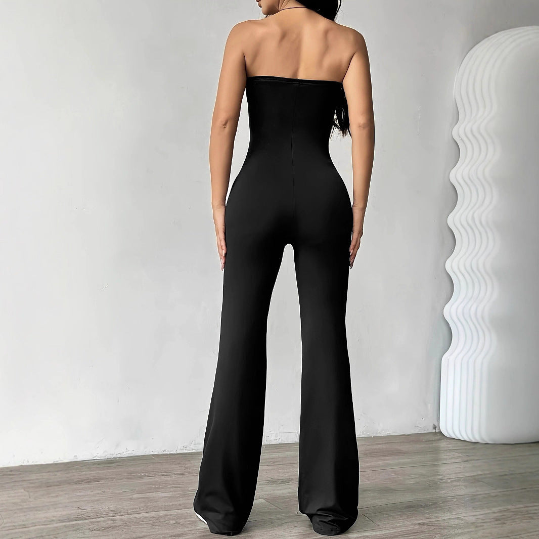 Damen Bustier-Overall mit Flared-Beinen EB