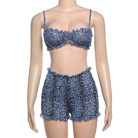 Damen modisches Tiermuster-Bikini-Set EB