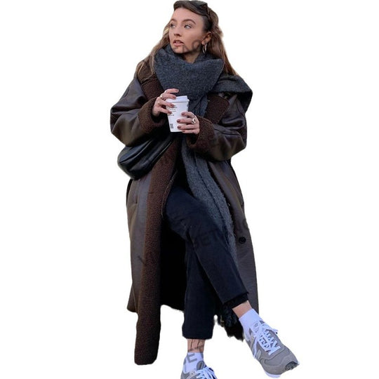Damen oversized Steppmantel EB