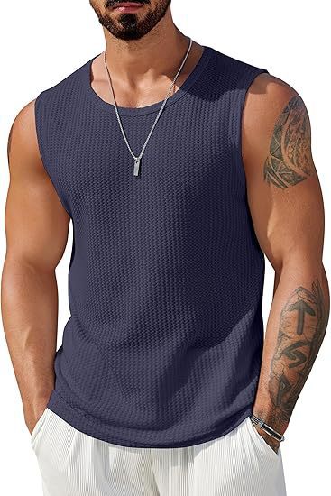 Herren Sportliches Tanktop mit atmungsaktiver Wabenstruktur EB
