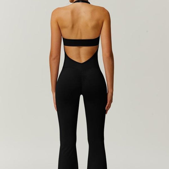 Damen Sportlicher Jumpsuit mit figurbetontem Schnitt und Trägern EB