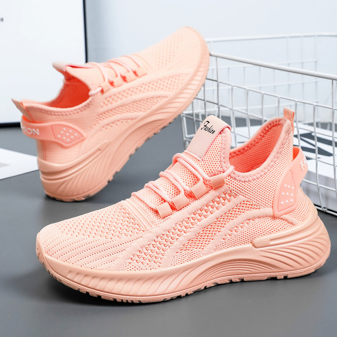 Damen Sportliche Netz-Sneaker mit atmungsaktiver Struktur und dämpfender Sohle EB