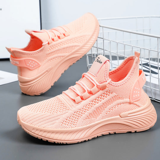 Damen Sportliche Lauf-Sneaker mit atmungsaktiver Mesh-Oberfläche und dämpfender Sohle EB