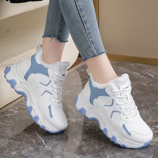 Damen Warmgefütterte High-Top Sneakers mit strapazierfähigem Obermaterial EB
