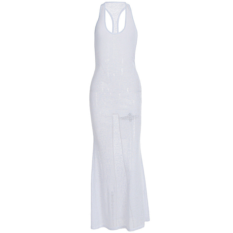 Damen Maxikleid mit elegantem Rücken-Ausschnitt EB