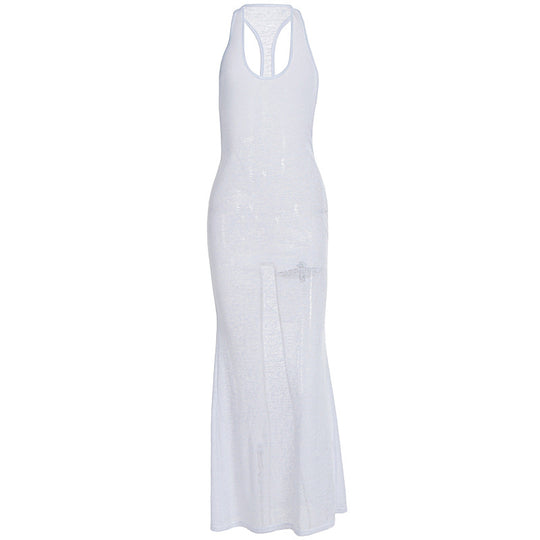 Damen Maxikleid mit elegantem Rücken-Ausschnitt EB