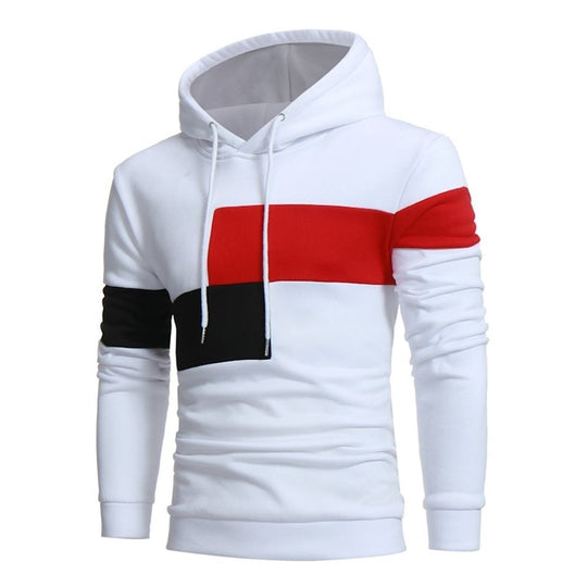 Herren sportlicher Kapuzenpullover mit Farbblockdesign EB
