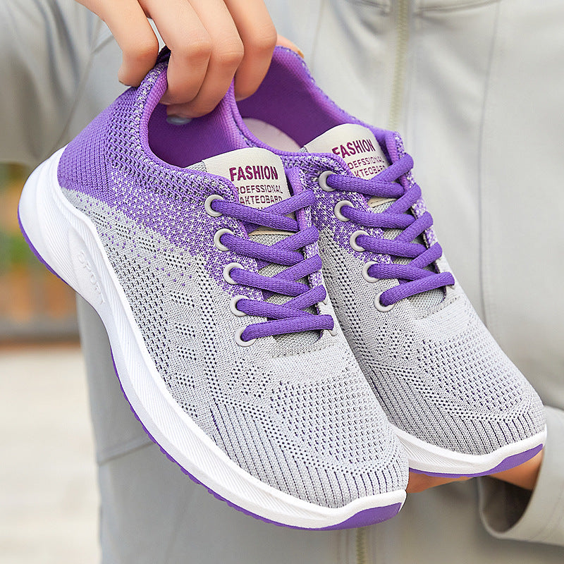 Damen Sportliche Laufschuhe mit atmungsaktivem Strickdesign EB