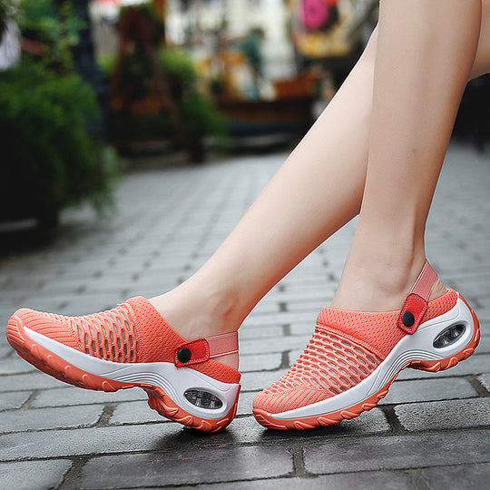 Damen Atmungsaktive Clogs mit elastischem Komfort und rutschfester Sohle EB