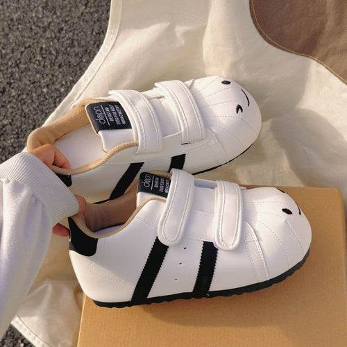 Damen Bequeme Sneaker mit Klettverschluss und sportlichem Design EB
