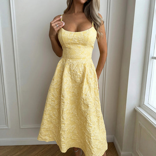Damen Tailliertes Cocktailkleid mit schimmerndem Stoff und elegantem Bustier EB