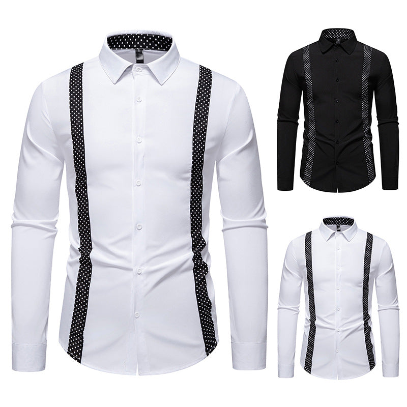 Herren Businesshemd mit Schulterträgern und modernem Design EB