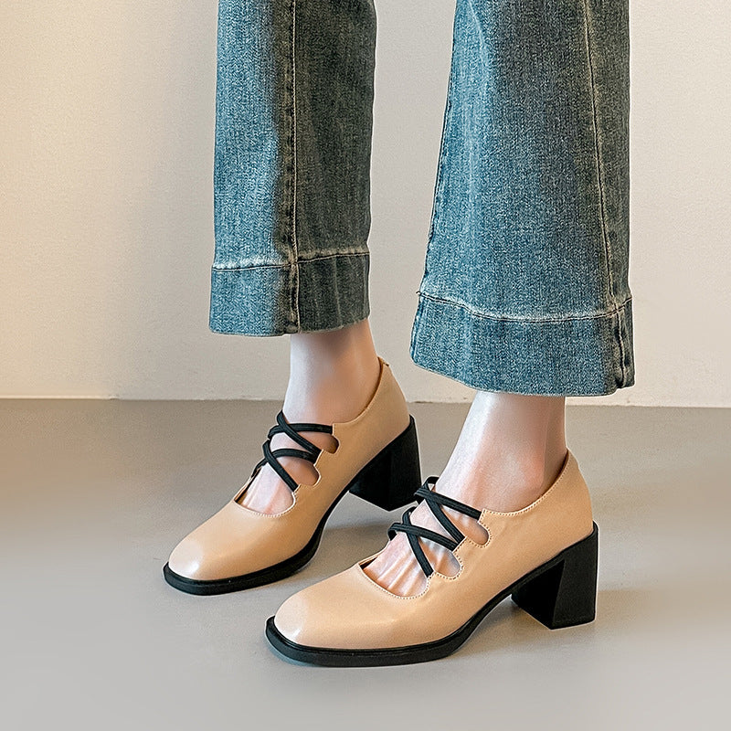 Damen Elegante Mary Jane Pumps mit modischen Riemchen EB