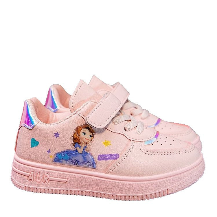 Damen Sneakers mit verspieltem Prinzessinnenmotiv und praktischem Klettverschluss EB