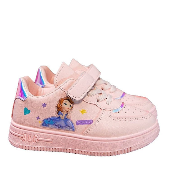 Damen Sneakers mit verspieltem Prinzessinnenmotiv und praktischem Klettverschluss EB