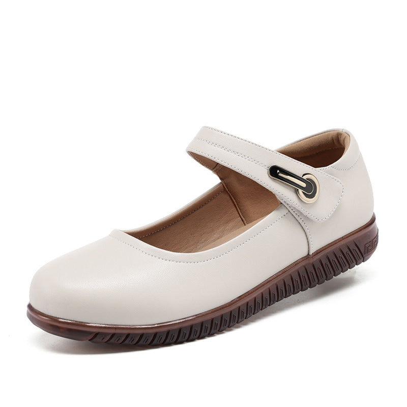 Damen Mary Jane Ballerinas mit elastischem Riemen und bequemem Fußbett EB