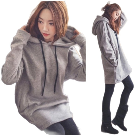 Damen Hoodie mit lässigem Print und Kapuze EB