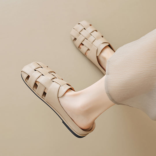 Damen Komfortable und stilvolle Clogs mit hübscher Faltendetail EB
