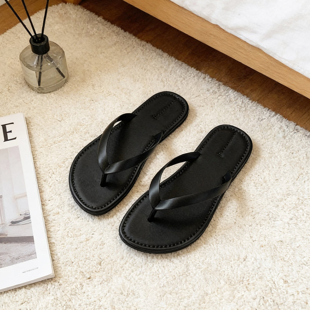 Damen Elegante Flip-Flops mit ergonomischem Fußbett und rutschfester Sohle EB