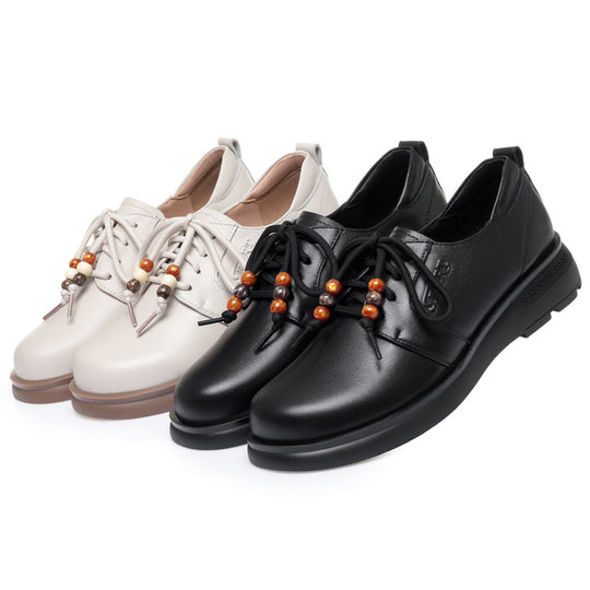 Damen modische Schnürschuhe mit eleganten Perlendetails EB