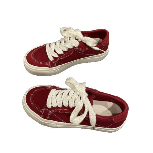 Damen lässige Sneaker mit dicker Sohle und robustem Obermaterial EB