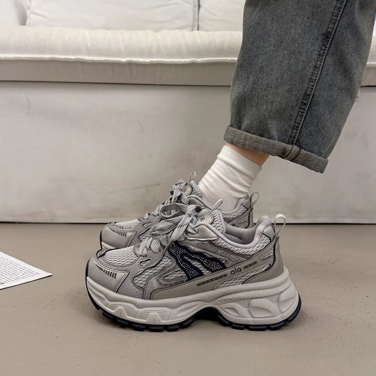 Damen Sportliche Chunky Sneakers mit atmungsaktiver Mesh-Oberfläche und komfortabler Dämpfung EB