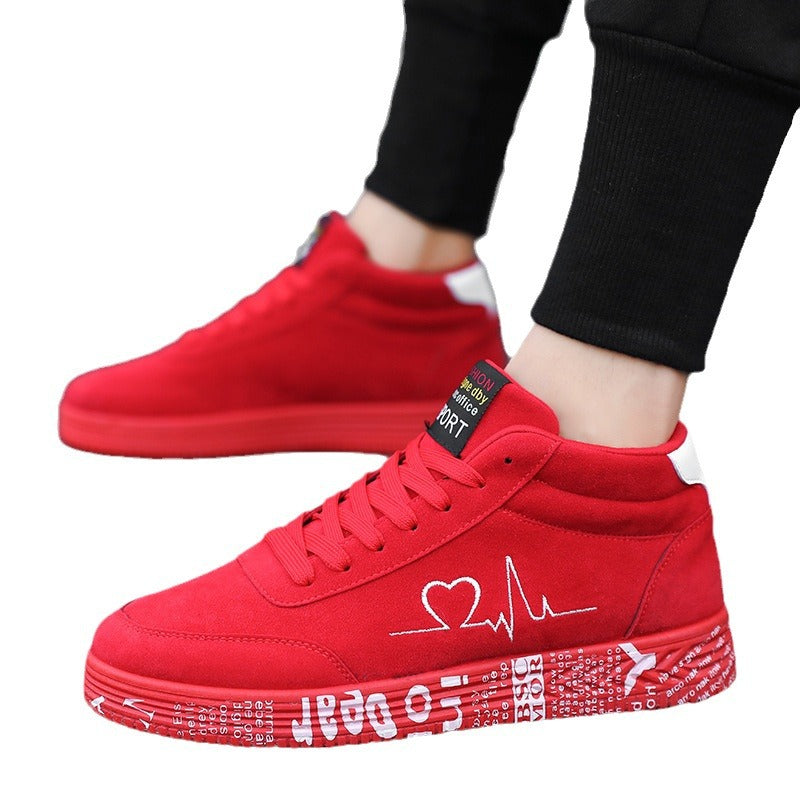 Damen Sportive High-Top Sneakers mit individuell bedruckter Laufsohle EB